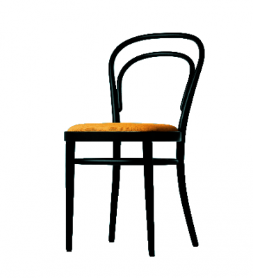 214 P / 214P Chaise en bois courbé - Café chaise Thonet